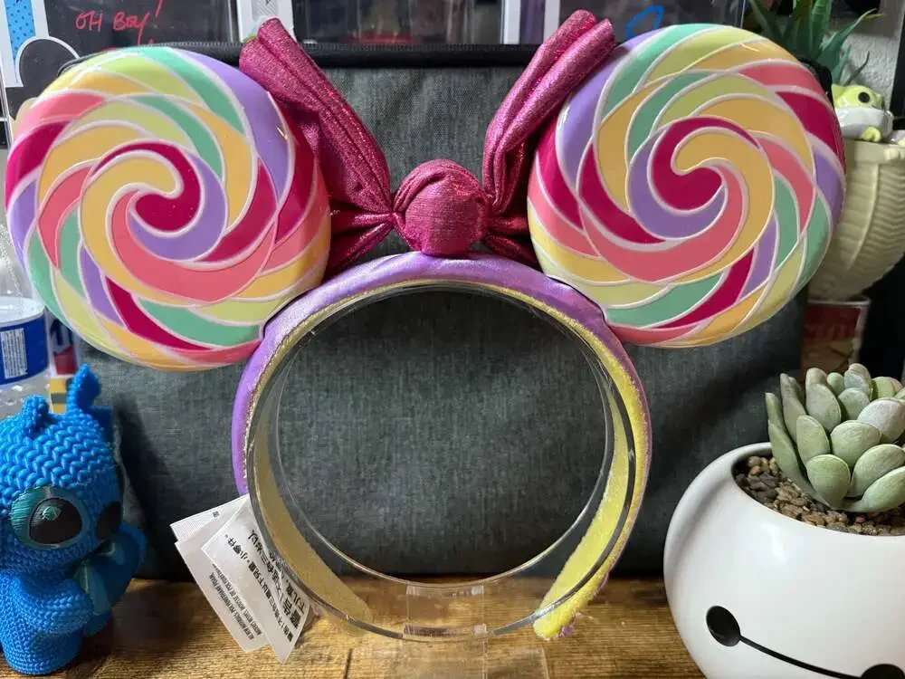 EUC Disney Parks Candy Lollipop Ears Headband with D Tag